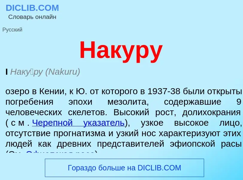 Wat is Накуру - definition