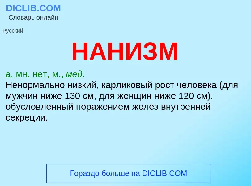 Wat is НАНИЗМ - definition