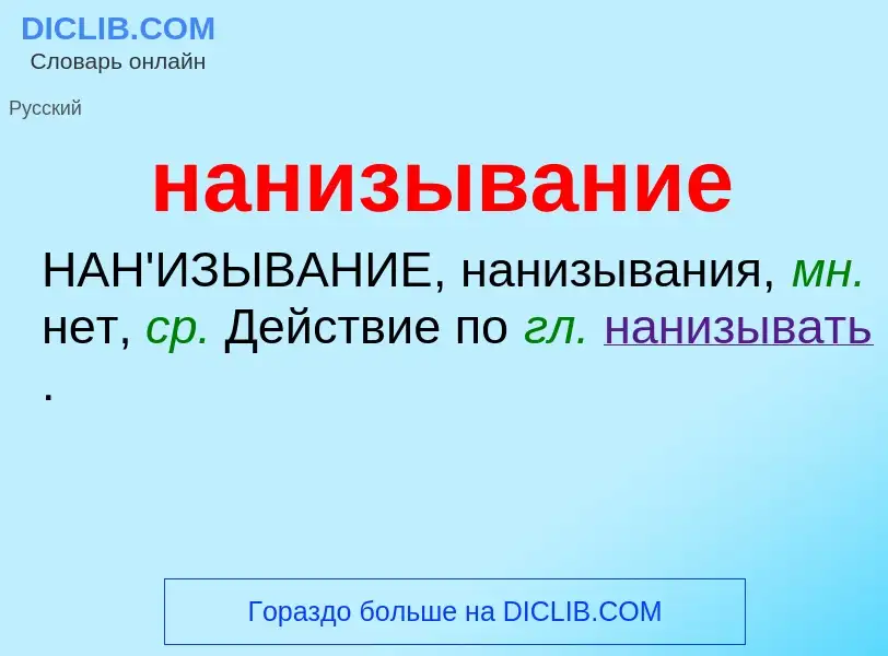 Τι είναι нанизывание - ορισμός