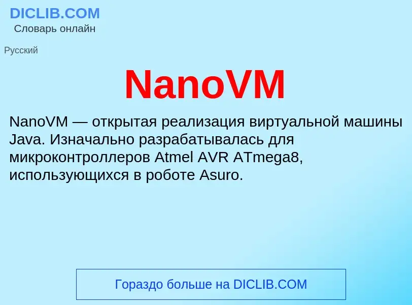 Что такое NanoVM - определение