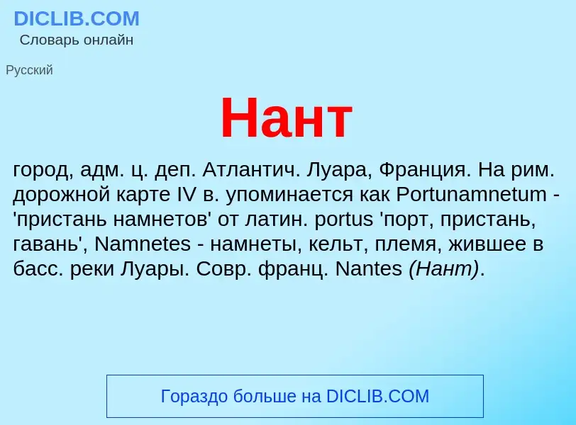 Что такое Нант - определение