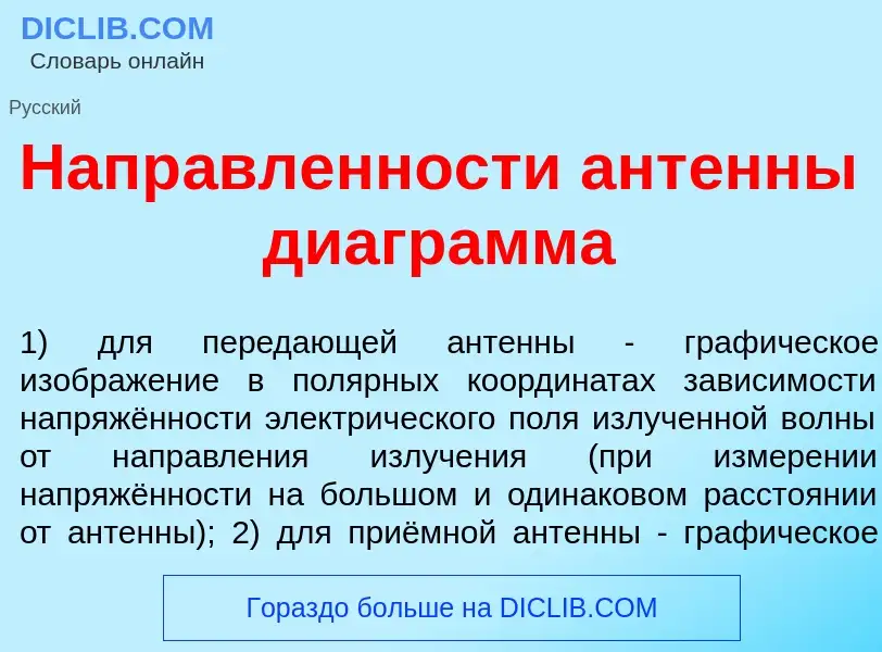 Что такое Напр<font color="red">а</font>вленности ант<font color="red">е</font>нны диагр<font color=