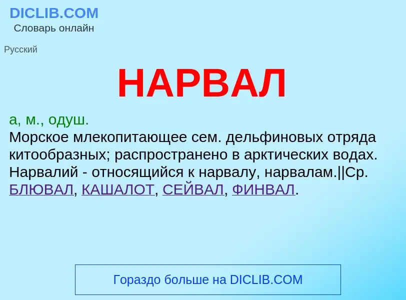 Τι είναι НАРВАЛ - ορισμός