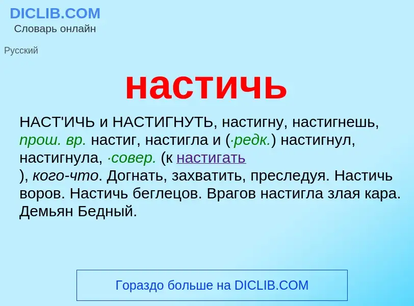 Что такое настичь - определение