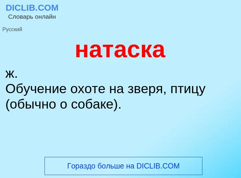 Что такое натаска - определение