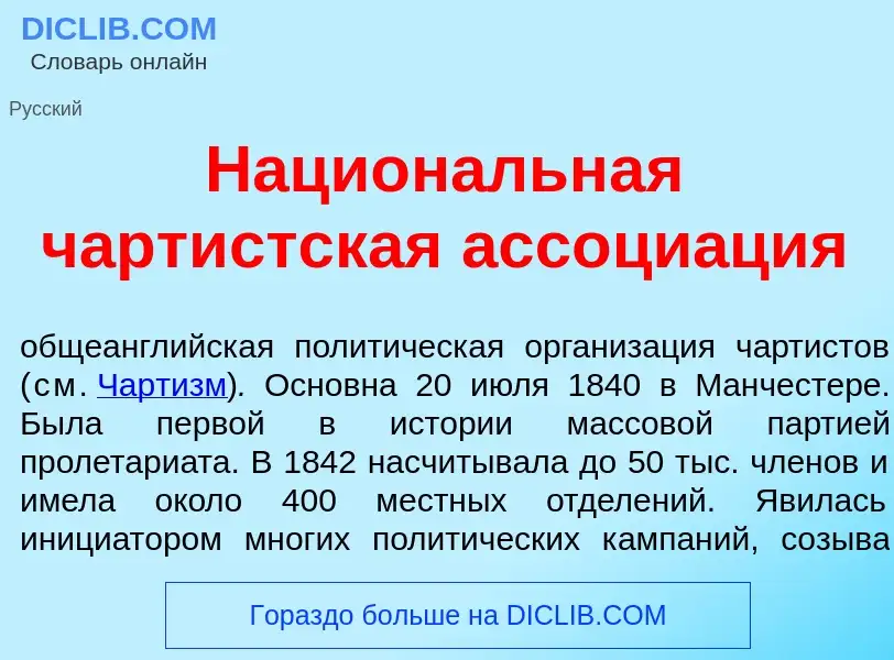 What is Национ<font color="red">а</font>льная чарт<font color="red">и</font>стская ассоци<font color