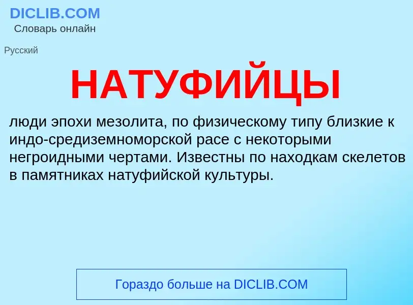 What is НАТУФИЙЦЫ - meaning and definition