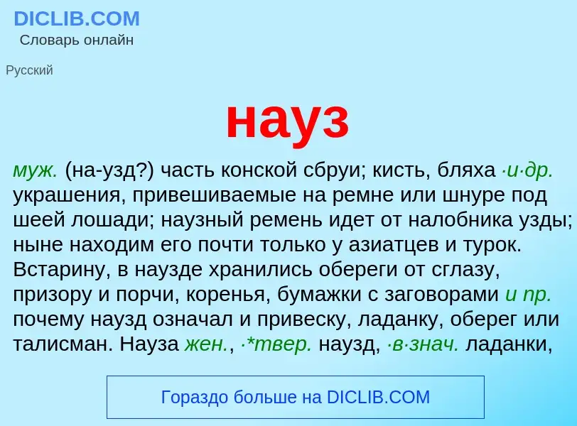 Что такое науз - определение