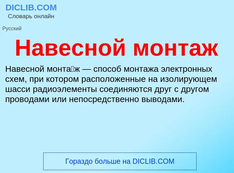 What is Навесной монтаж - definition