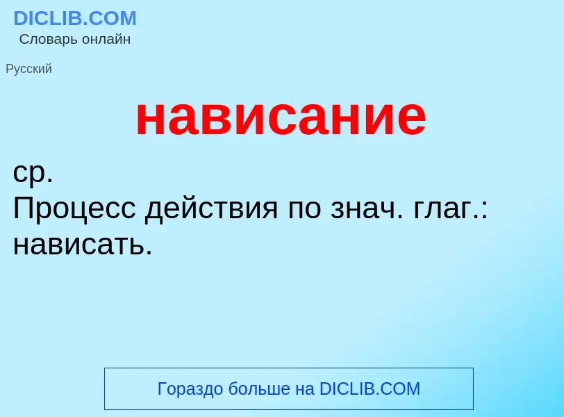 What is нависание - definition