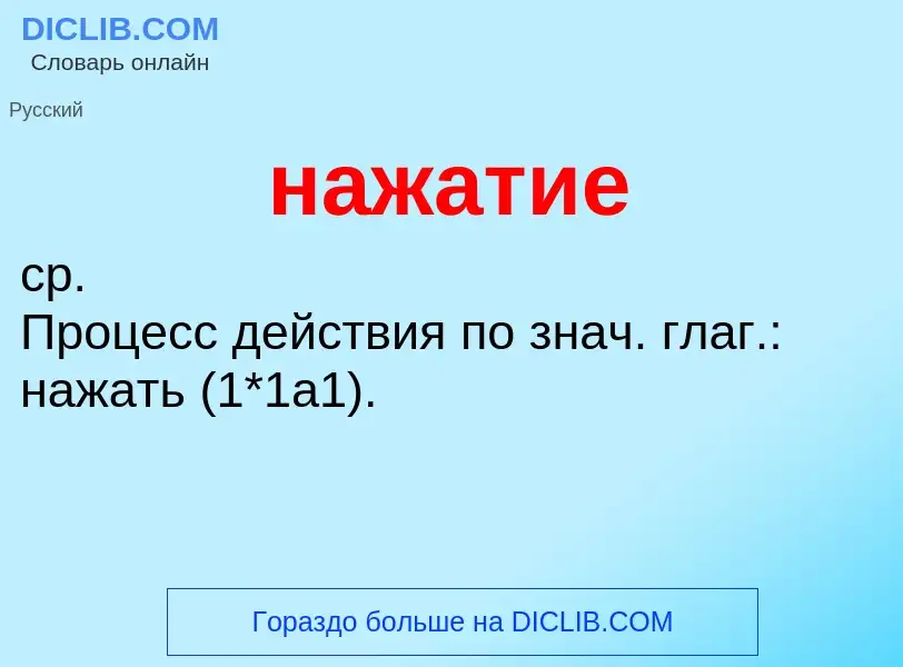 Τι είναι нажатие - ορισμός