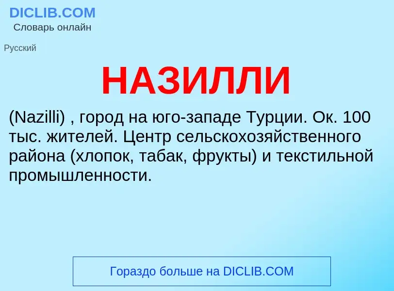 Τι είναι НАЗИЛЛИ - ορισμός