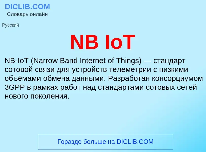 What is NB IoT - definition