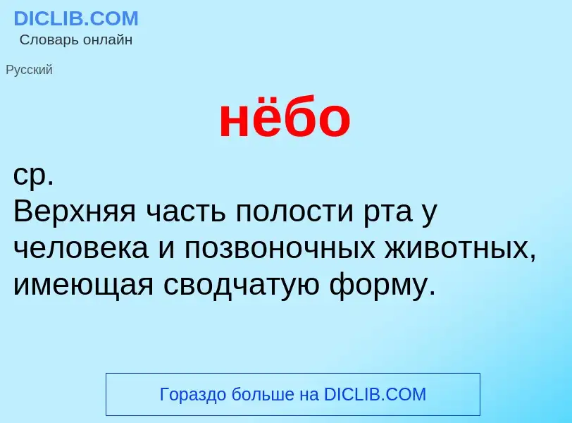 What is нёбо - definition