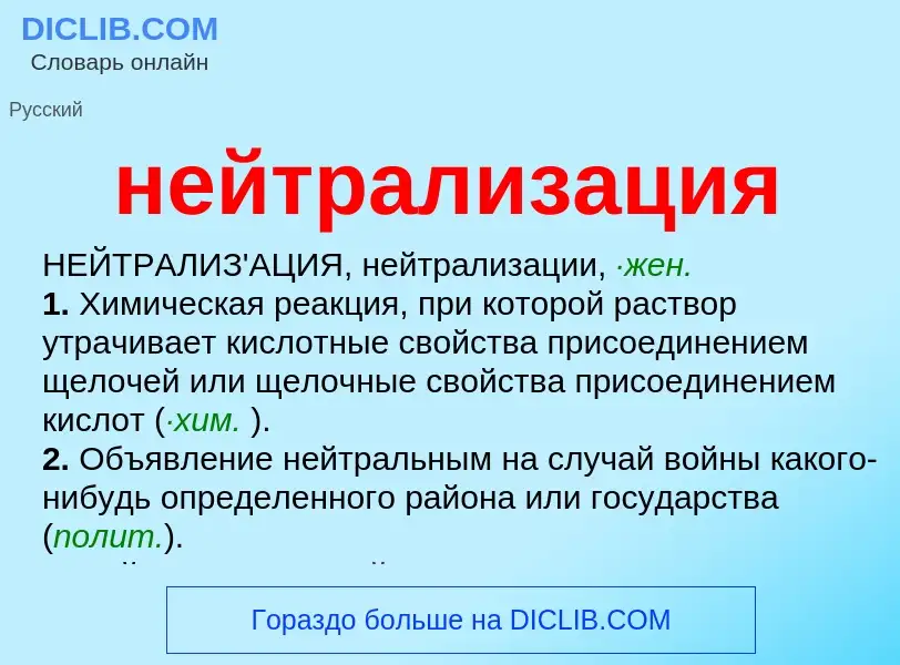 O que é нейтрализация - definição, significado, conceito