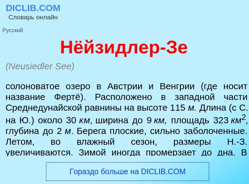 Что такое Нёйз<font color="red">и</font>длер-Зе - определение