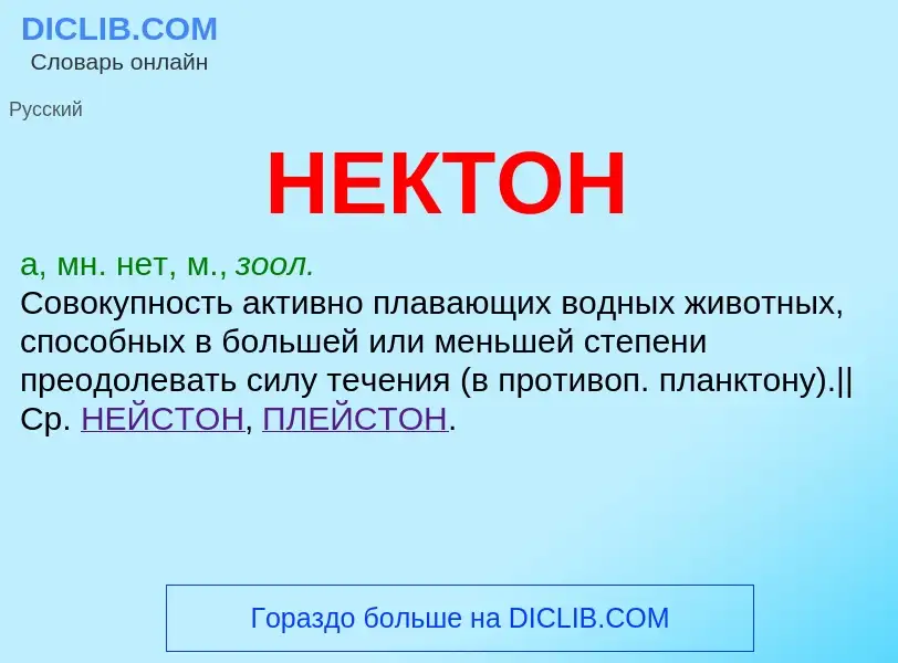 What is НЕКТОН - meaning and definition