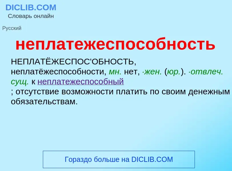 Что такое неплатежеспособность - определение