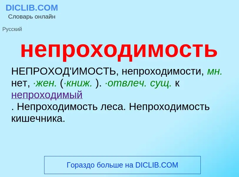 Что такое непроходимость - определение