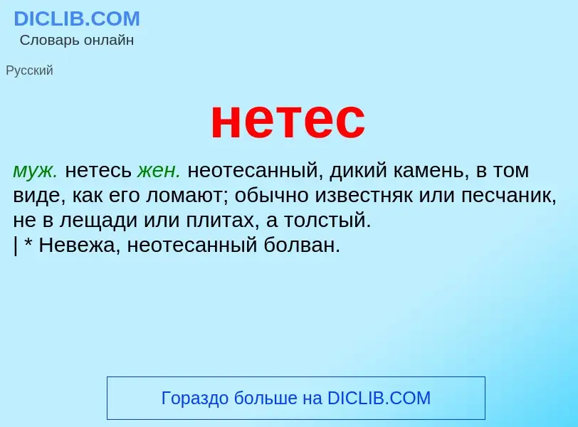 Что такое нетес - определение