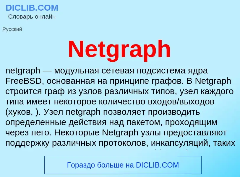 Что такое Netgraph - определение