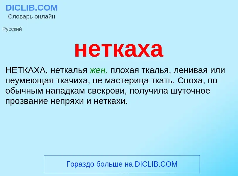 Что такое неткаха - определение