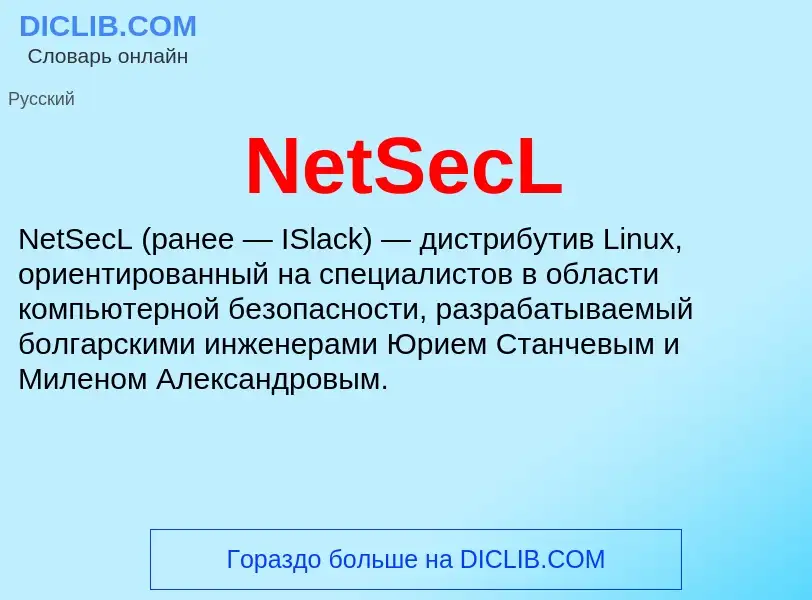 What is NetSecL - meaning and definition