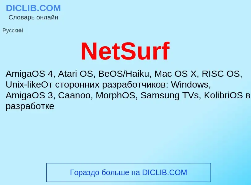 What is NetSurf - meaning and definition