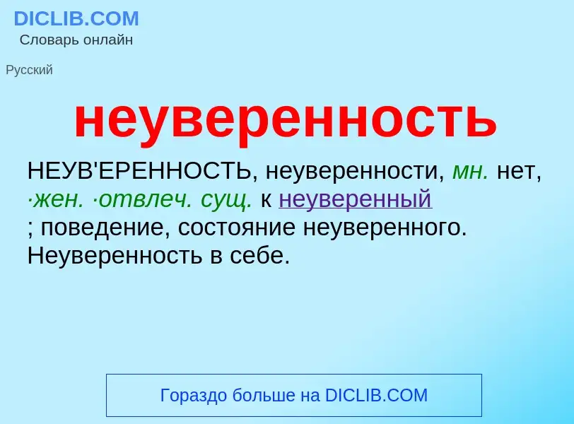 Что такое неуверенность - определение