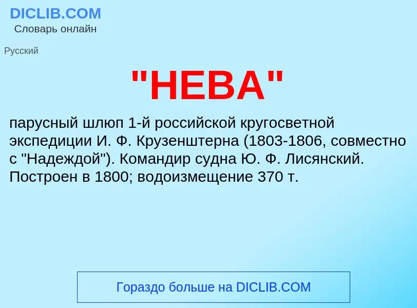 ¿Qué es "НЕВА"? - significado y definición