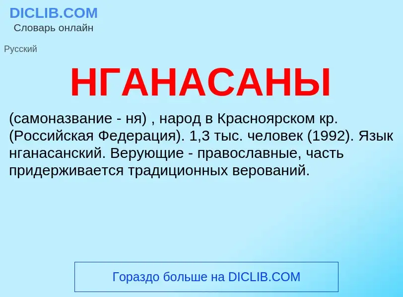 O que é НГАНАСАНЫ - definição, significado, conceito