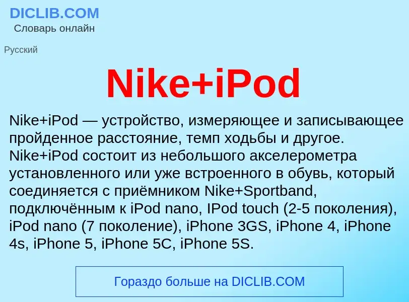 What is Nike+iPod - meaning and definition