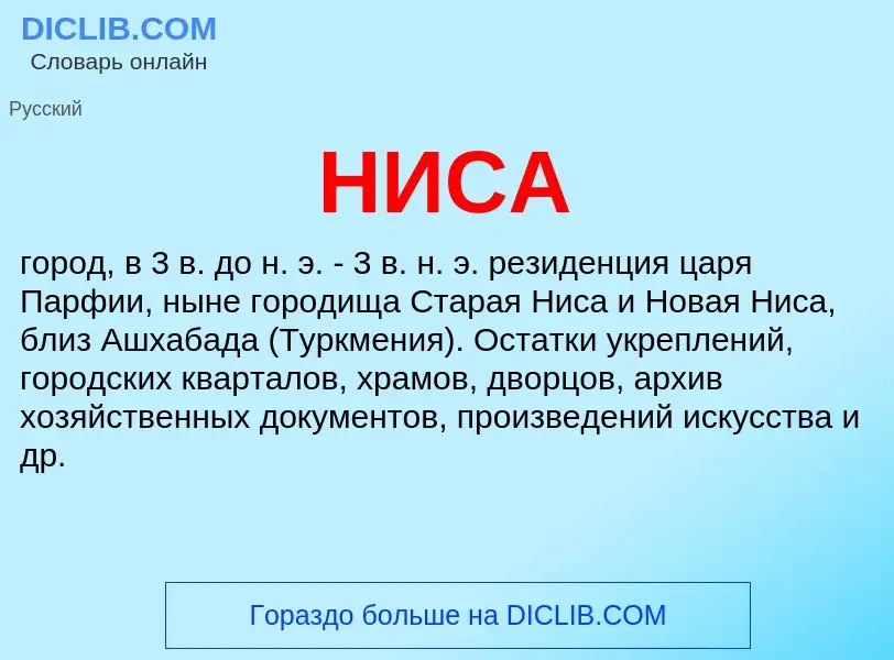 What is НИСА - meaning and definition