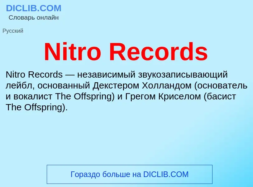 Τι είναι Nitro Records - ορισμός