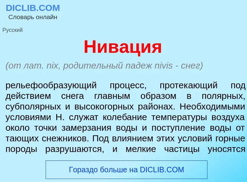 Что такое Нив<font color="red">а</font>ция - определение