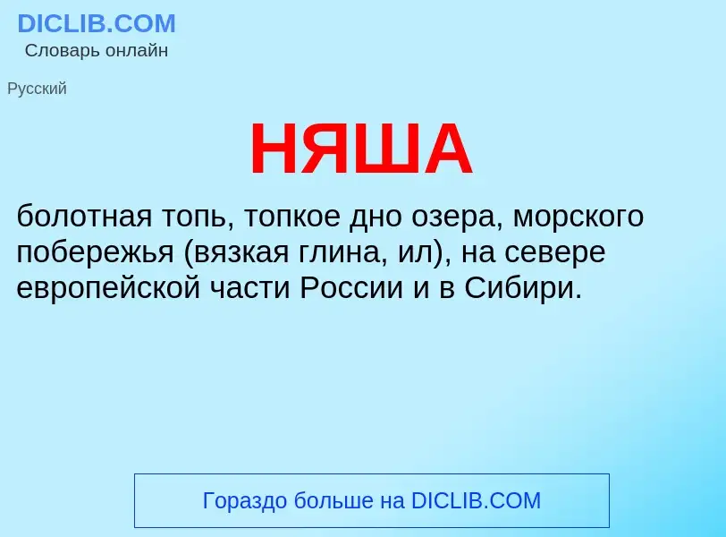 ¿Qué es НЯША? - significado y definición