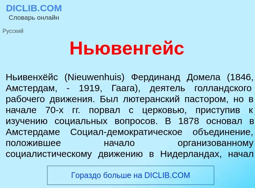 Что такое Нь<font color="red">ю</font>венгейс - определение