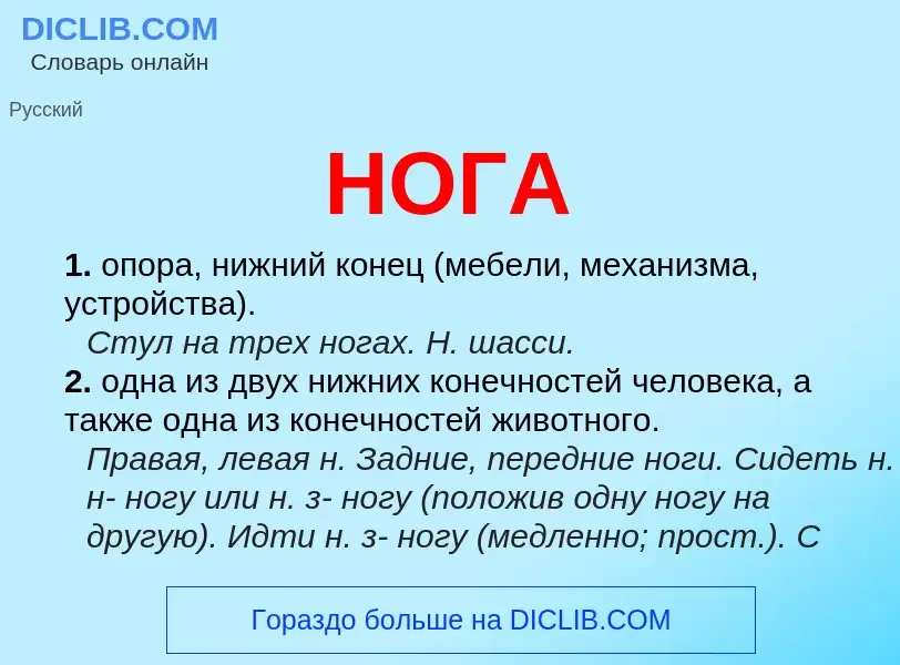 Was ist НОГА - Definition