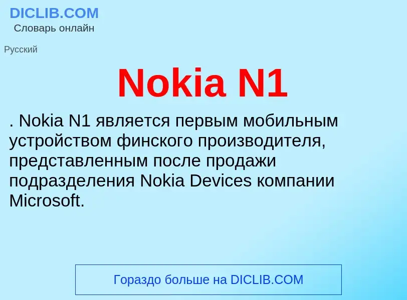 Was ist Nokia N1 - Definition