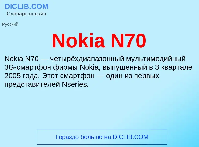 Τι είναι Nokia N70 - ορισμός