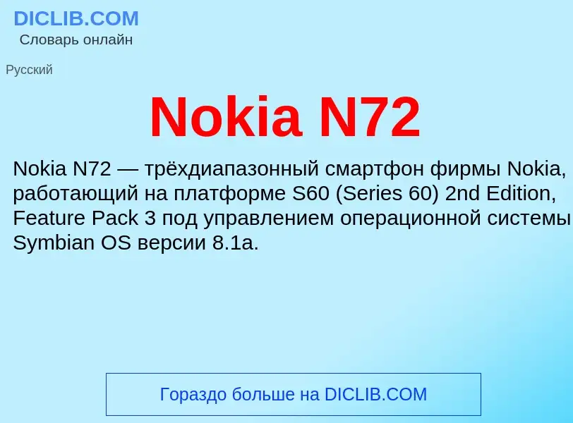 Τι είναι Nokia N72 - ορισμός