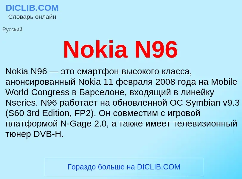 Τι είναι Nokia N96 - ορισμός