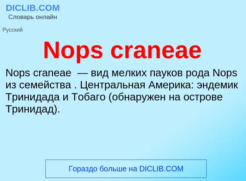 Τι είναι Nops craneae - ορισμός