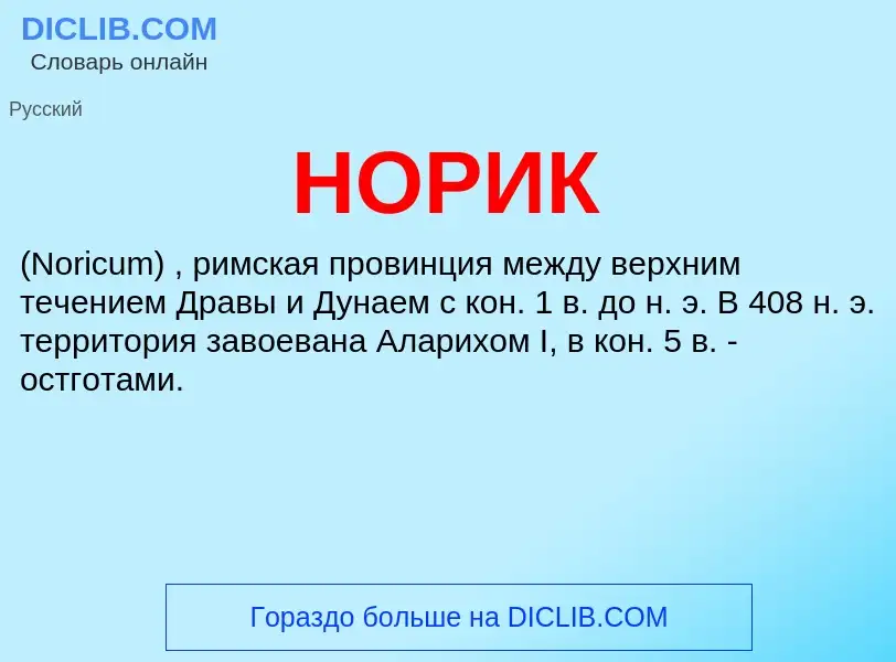 Was ist НОРИК - Definition