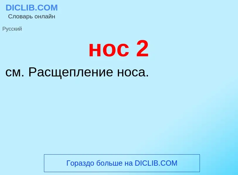 Что такое нос 2 - определение