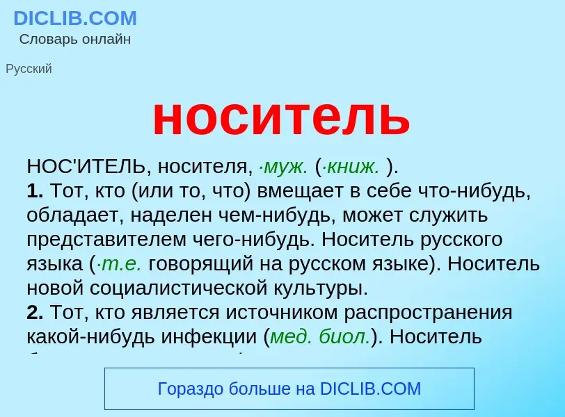 O que é носитель - definição, significado, conceito