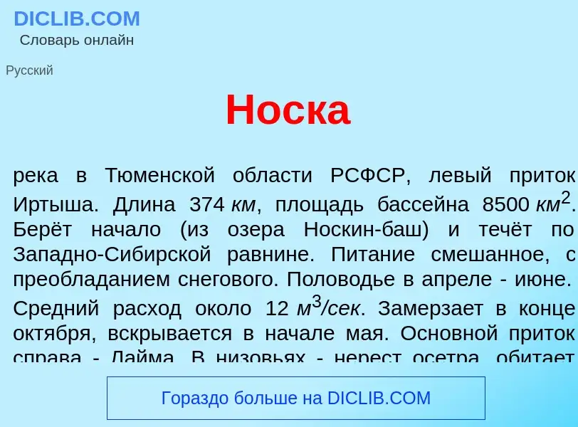 Что такое Носк<font color="red">а</font> - определение