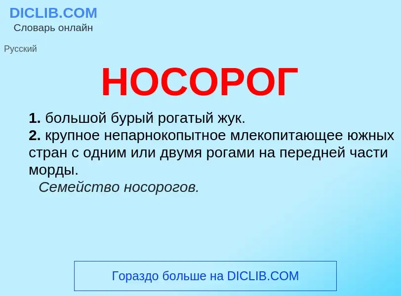 What is НОСОРОГ - definition