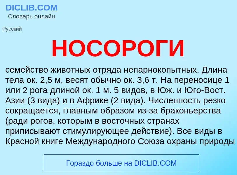 Что такое НОСОРОГИ - определение