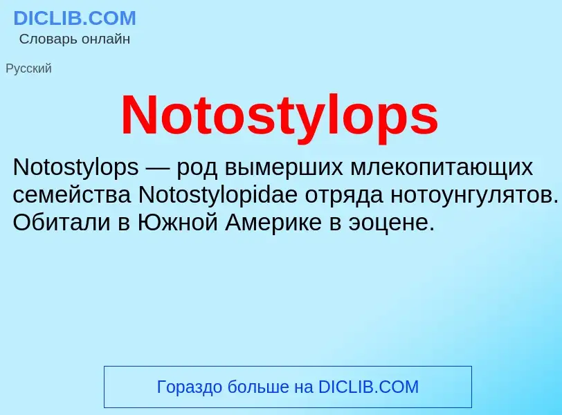 Was ist Notostylops - Definition